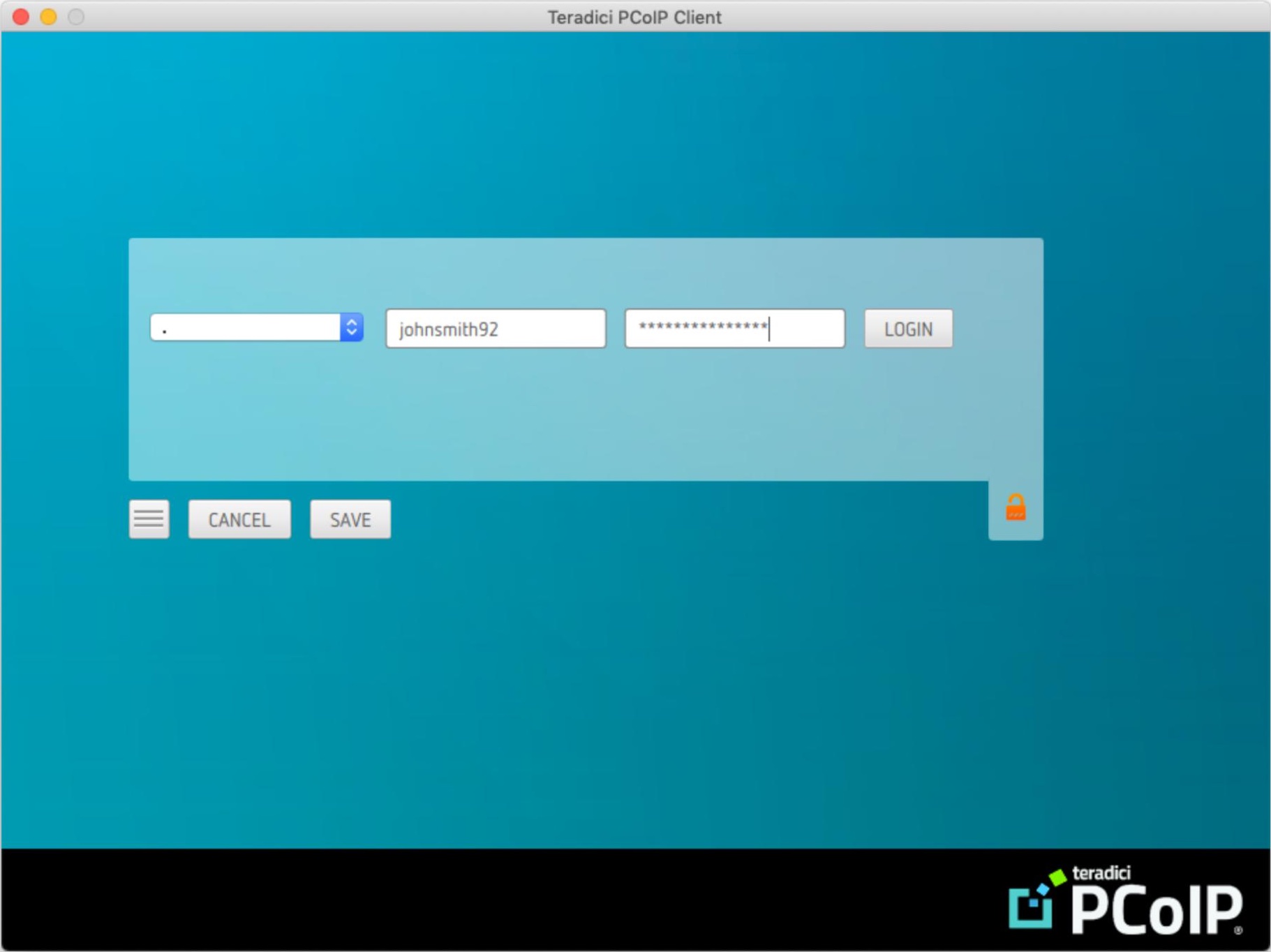 Client username and password