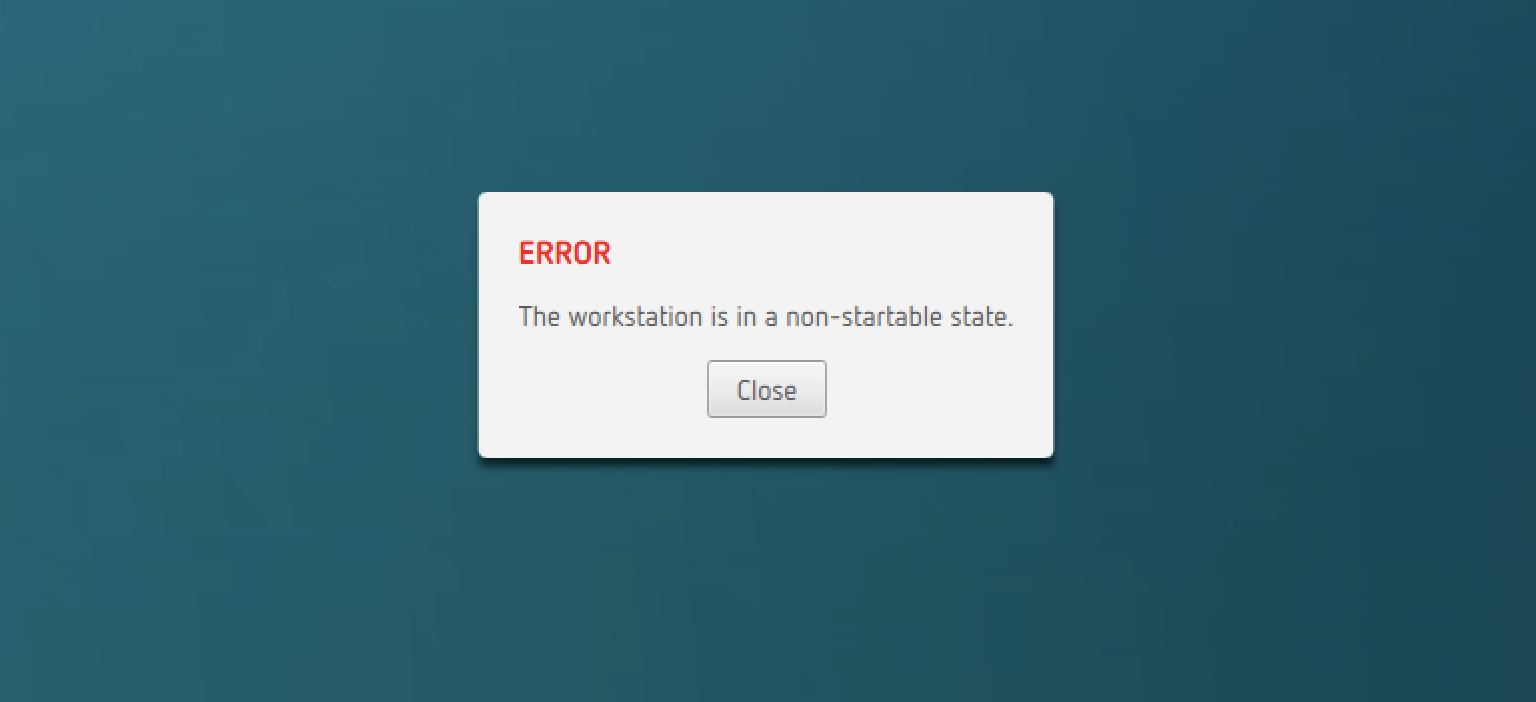 Non-startable state