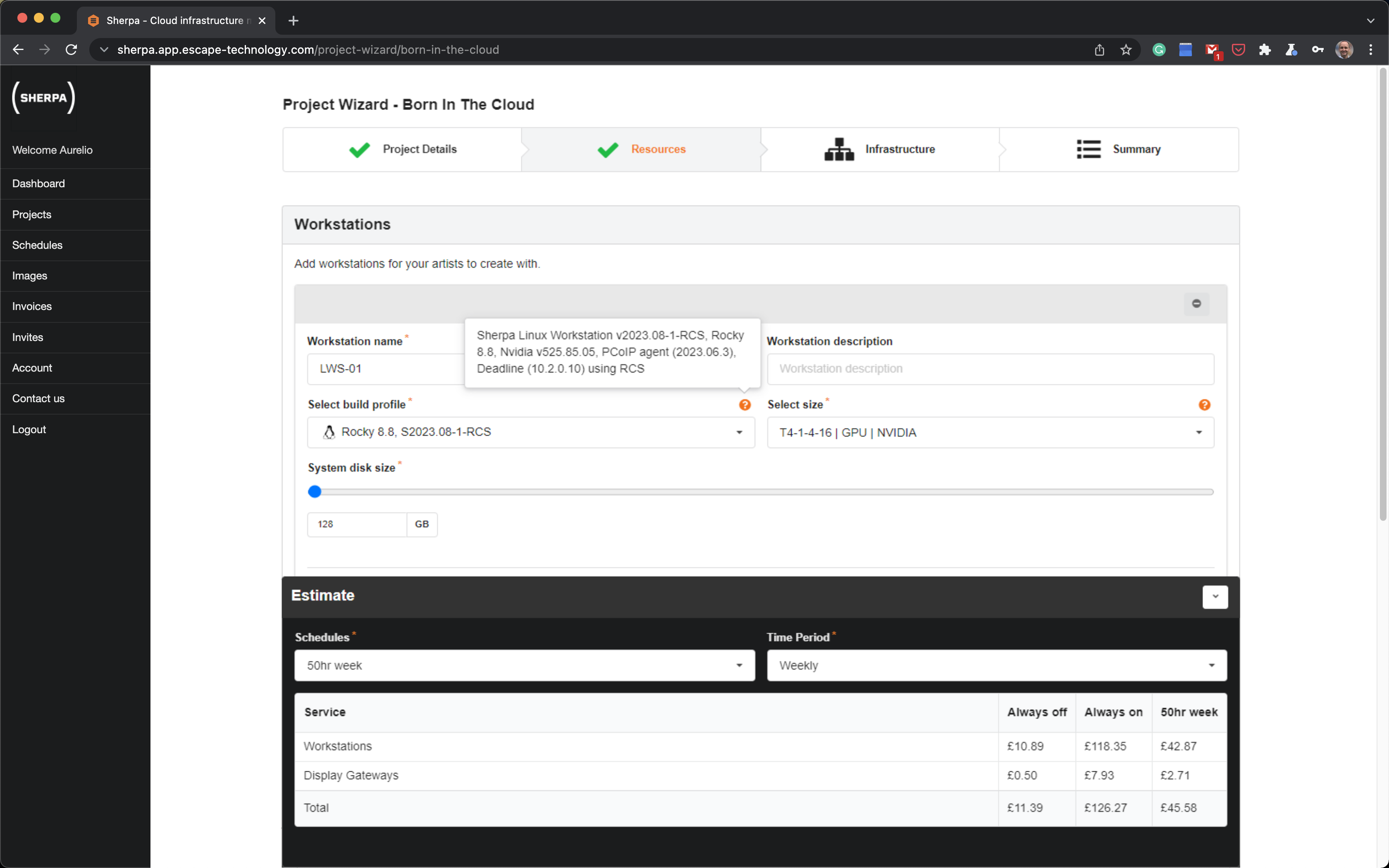 Workstation build spec